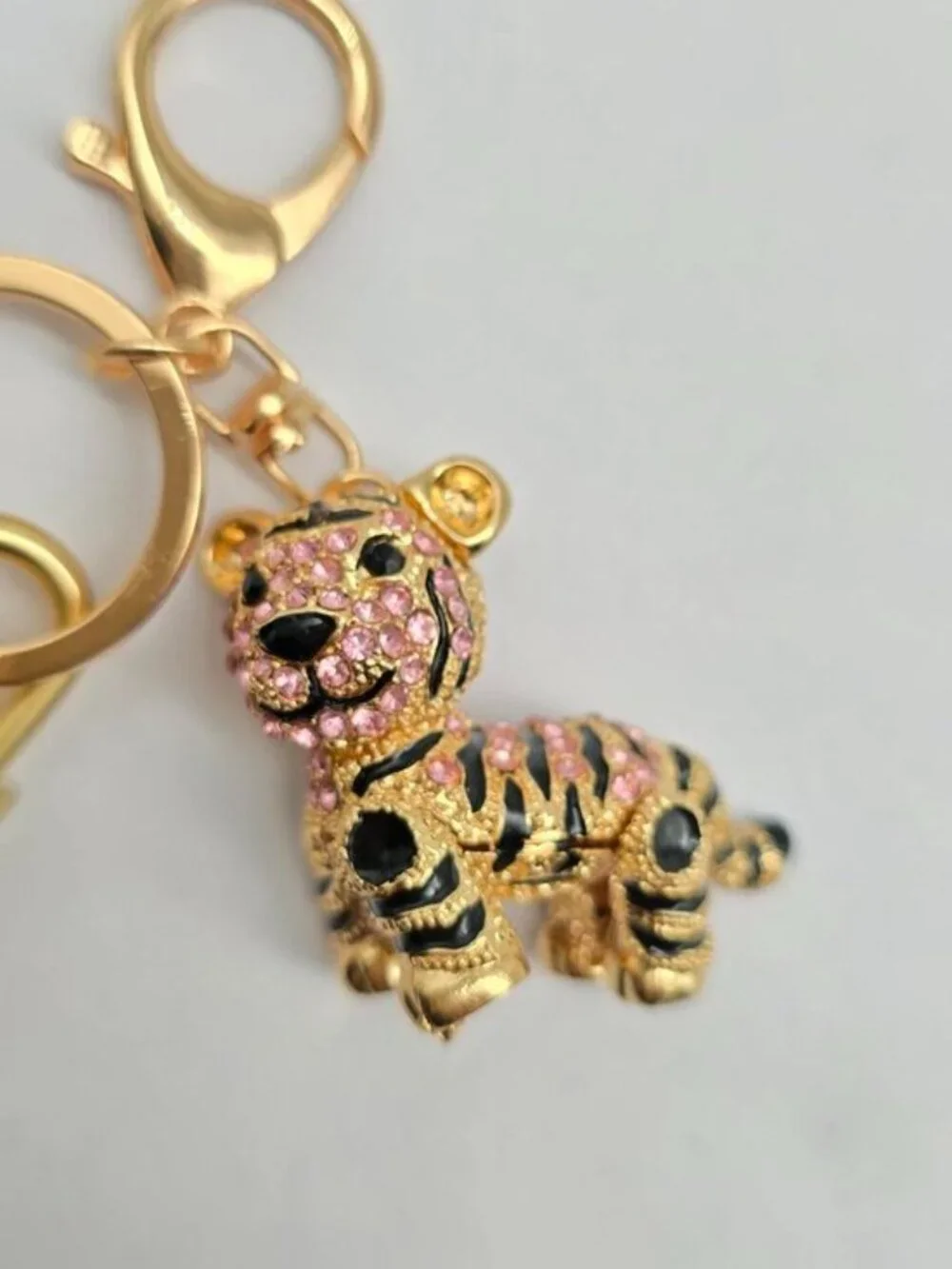Louis Vuitton Authentic Gold Padlock 🔑 Key + Stylish Unbranded Lion Bag Charm